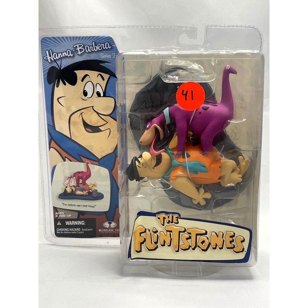McFARLANE TOYS HANNAH BARBERA THE FLINTSTONES FRED & DINO ACTION FIGURE SERIES 2